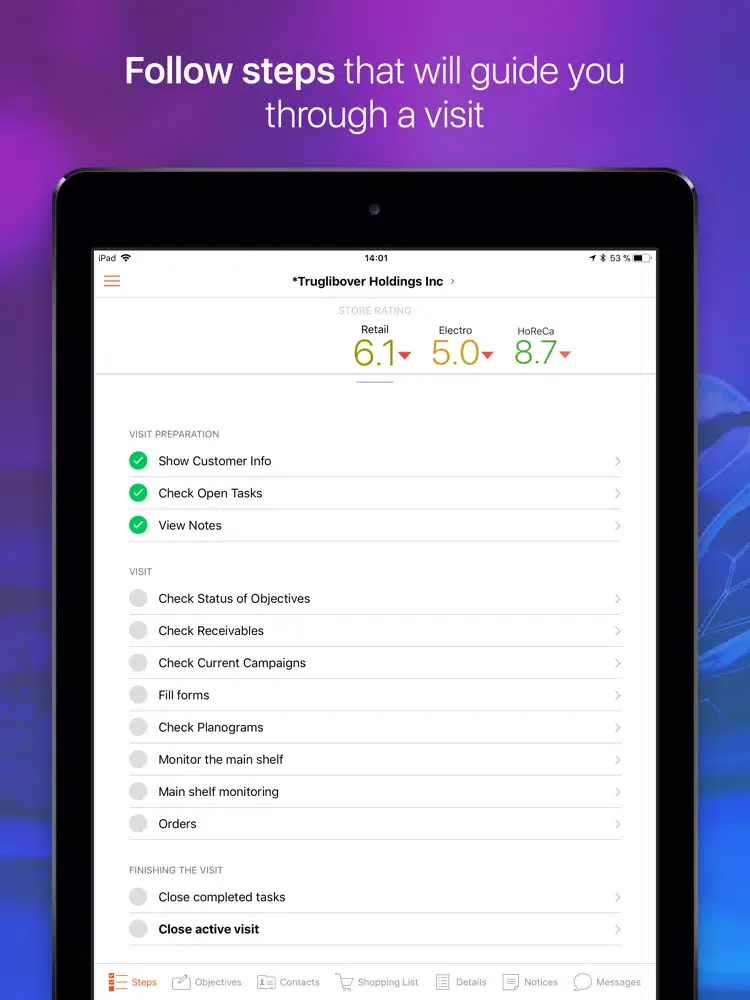 Captures d'écran de AFS Retail Execution 7.3 iPad 